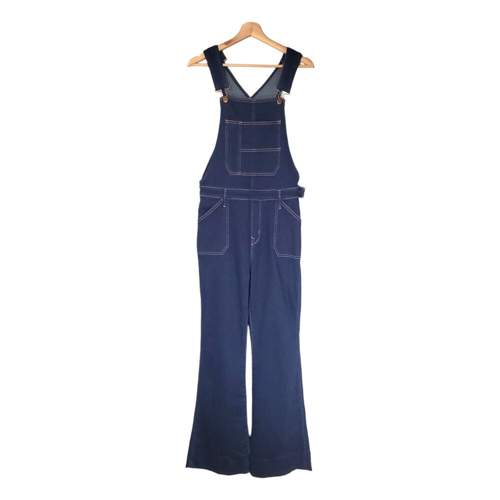 Stoned Immaculate Bonnie Bib Overalls Denim Dark Washed Blue Stretch Size 30 - Picture 4 of 15
